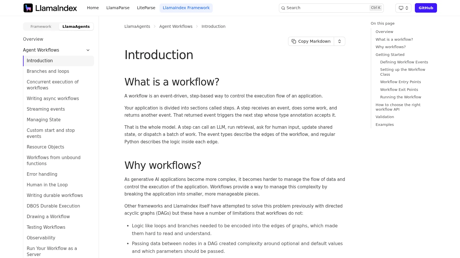 LlamaIndex Workflows event-driven agent and document processing architecture