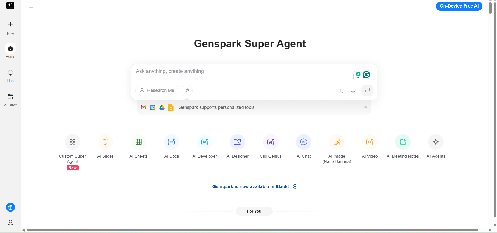 Genspark workspace
