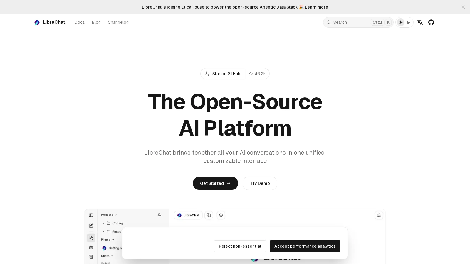 LibreChat Open-Source Multi-Model Chat Workspace