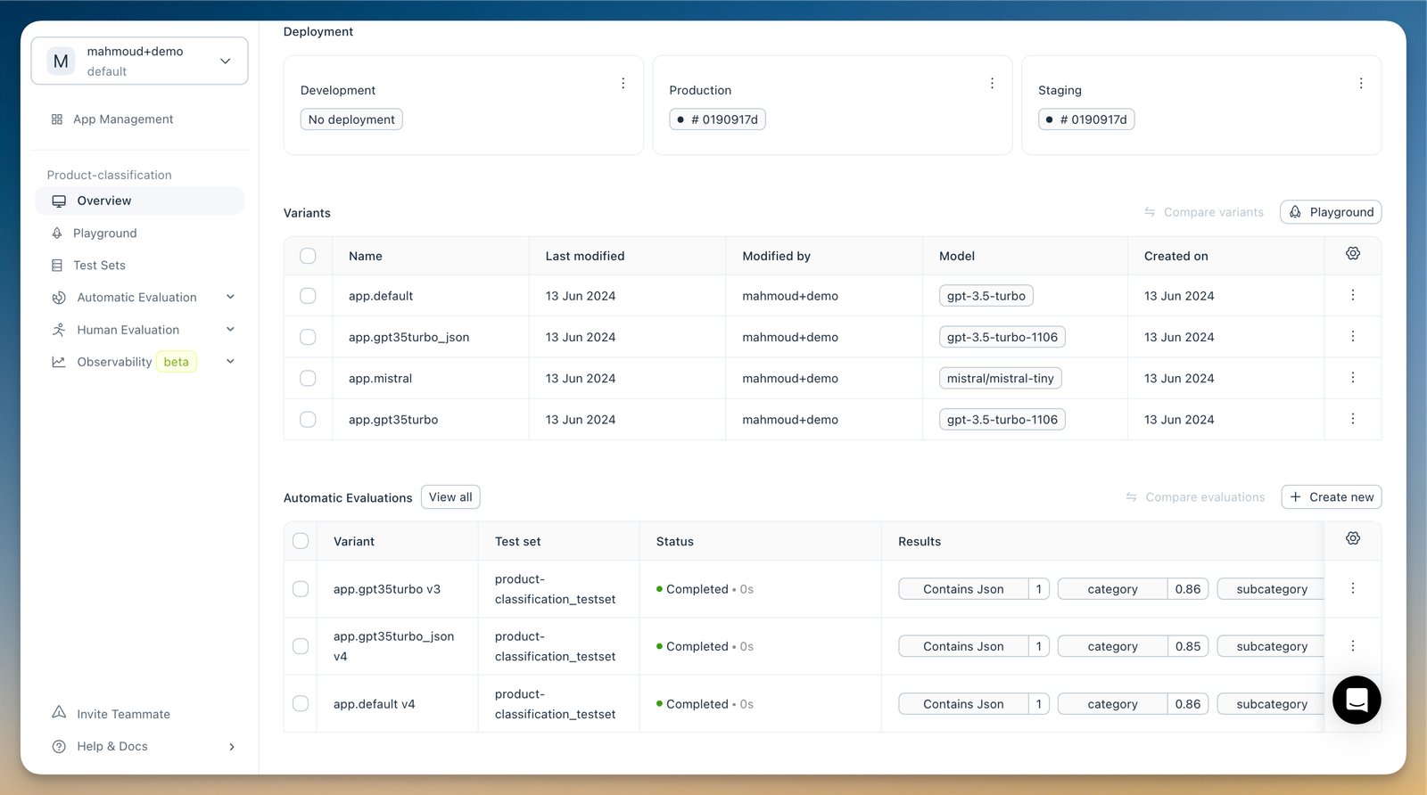 Advanced View Ui UI Redesign and Configuration Management and Overview View - Docs - Agenta